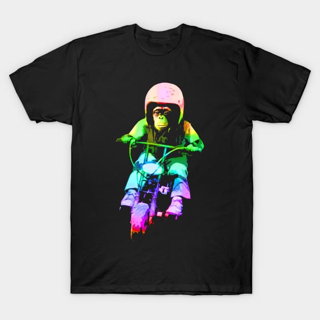 MOTO CHIMP! T-Shirt by robotface